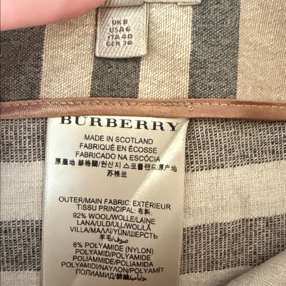 Burberry Brit Wool Nova Check Plaid pleated Mini Skirt US-6 UK-8 IT-40 S M - Picture 5 of 7
